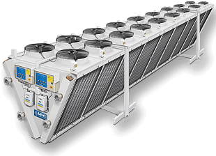 Сухие градирни с двухрядными V-образными теплообменниками EHLD