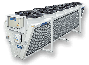 Сухие градирни с V-образными теплообменниками с одним рядом вентиляторов XDHL