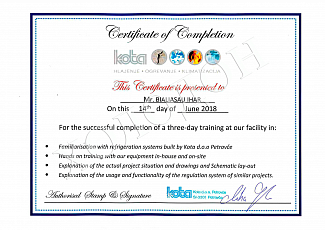 Сертификаты КОТА